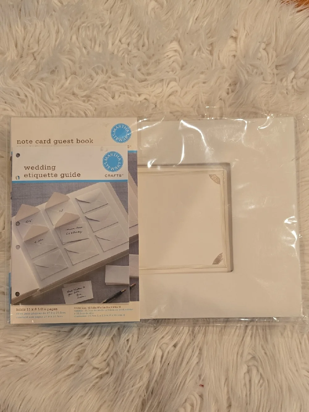 Martha Stewart Cream Wedding Note Card Guest Book Set